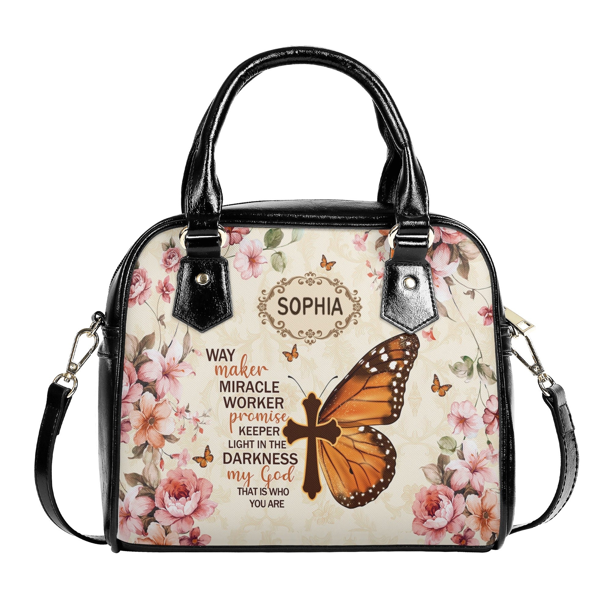 Way Maker Miracle Worker Promise Leather Bag, Personalized Leather Bag With Bible Verse. BLAF13